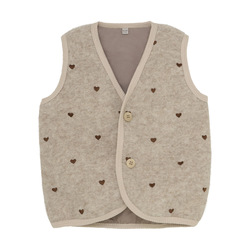 Vest Wool Emb. w. Lining