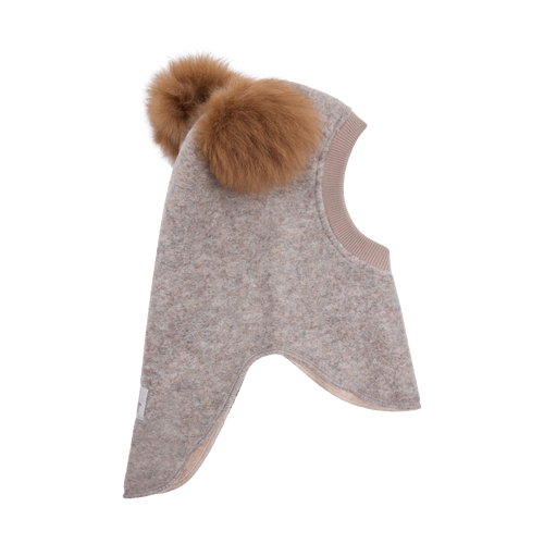 Balaclava Wool Alpaca Pompoms