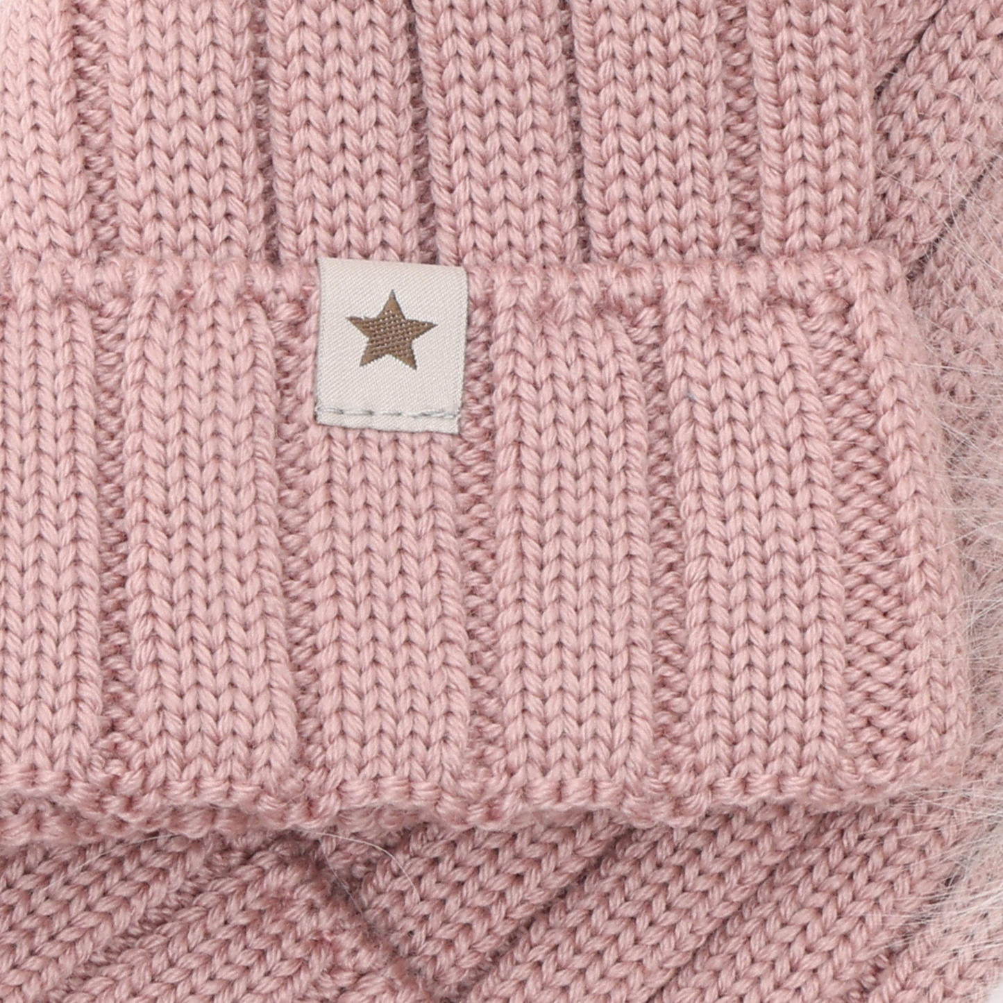 Hat Knit Alpaca Pompoms