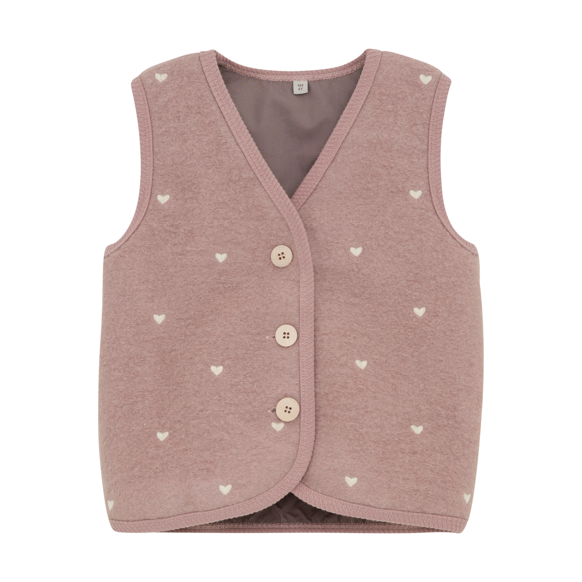 Huttelihut Embroidered Wool Vest in Deauville Mauve