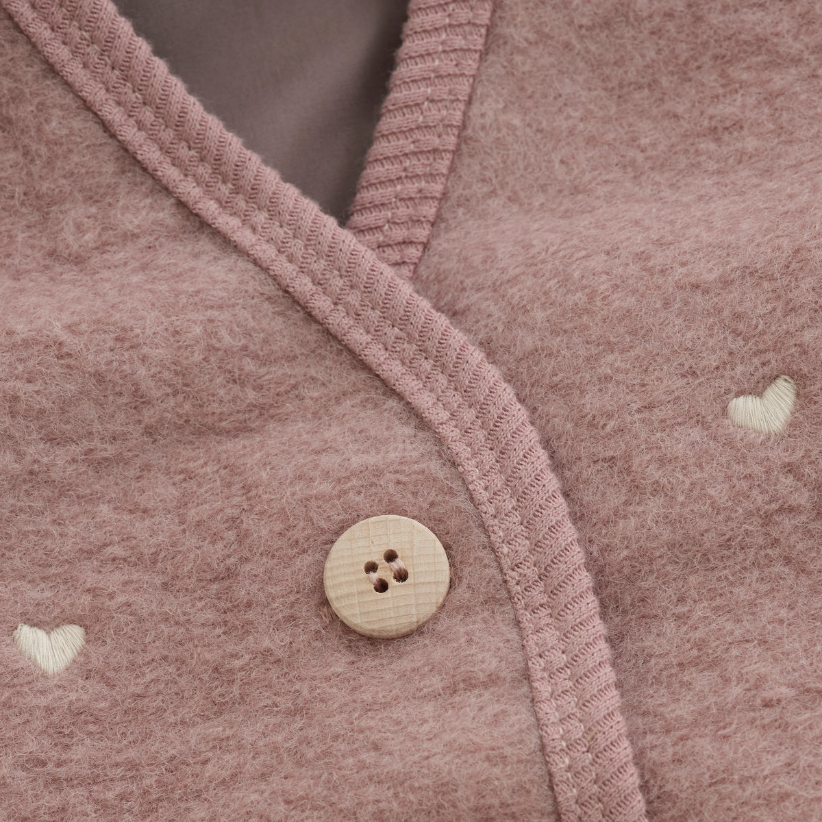 Huttelihut Embroidered Wool Vest in Deauville Mauve